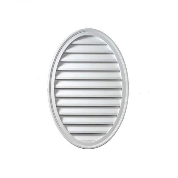 Fypon 18 in. x 24 in. Oval Polyurethane Weather Resistant Gable Louver Vent