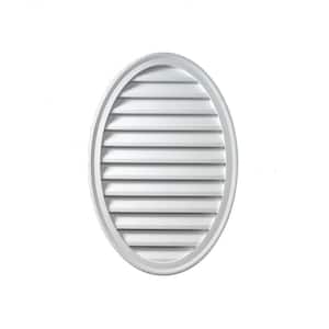 18 in. x 24 in. Oval Polyurethane Weather Resistant Gable Louver Vent