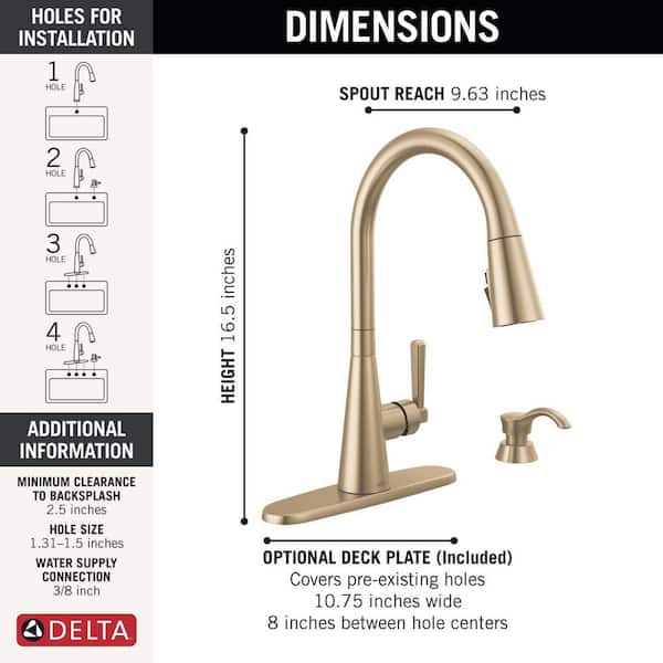 Delta Boyd Gold Single Handle Pull Down Sprayer Kitchen Delta Boyd Gold Single Handle Pull Down Sprayer Kitchen