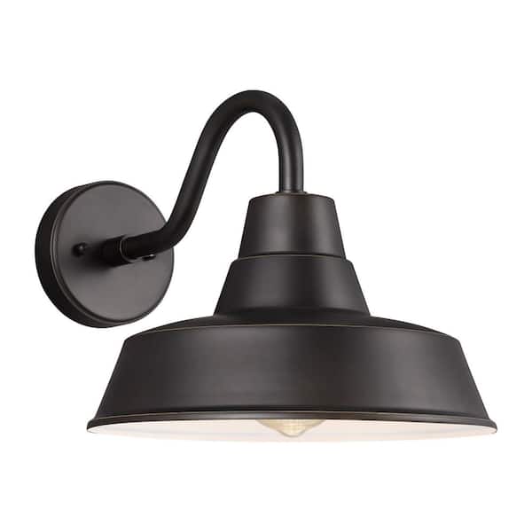 Generation Lighting - Barn Light 1 Light Antique Bronze Modern Farmhouse Outdoor Wall Mount Small Lantern Sconce