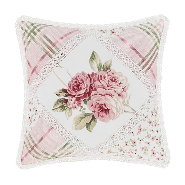Unbranded Bungalow Rose Polyester Floral 16 in.  Square Decorative Throw Pillow 16 In. L x 16 In. W