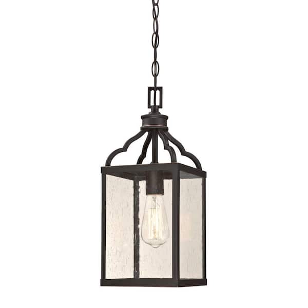 Westinghouse Cardinal Oil Rubbed Bronze 1-Light with Highlights Outdoor Hanging Pendant