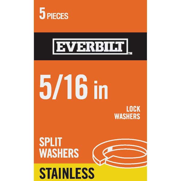 Everbilt 5/16 in. Stainless Steel Lock Washer (5-Pack)