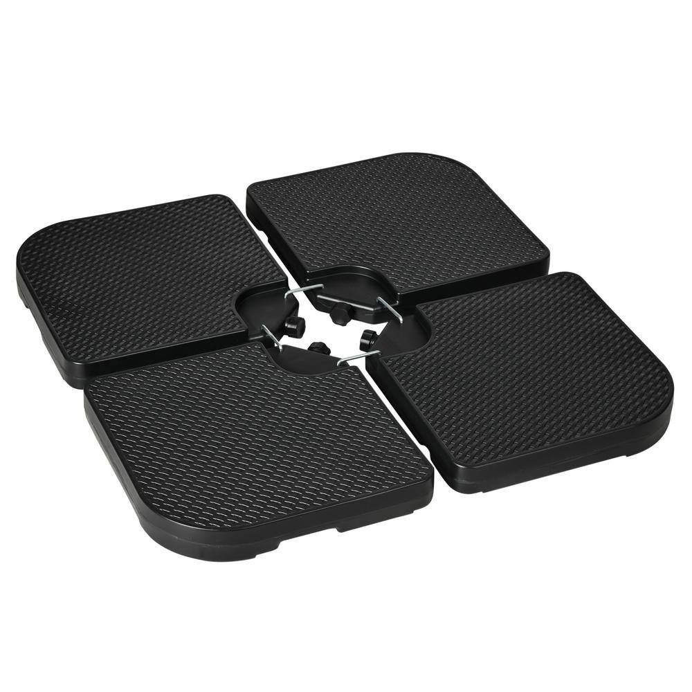 Patio Umbrella Base Weights Sand Filled up to 175 lbs. 4-Piece for Any Offset, All-Weather in Black, Square price history on PriceWatchPro