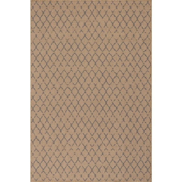 Navy 5 ft. x 8 ft. Lalita Contemporary Diamond Outdoor Area Rug