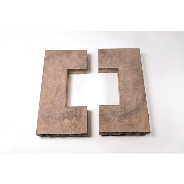 Walnut Flat Split Column CapStone 18 in. x 18 in. for 8x8 Post