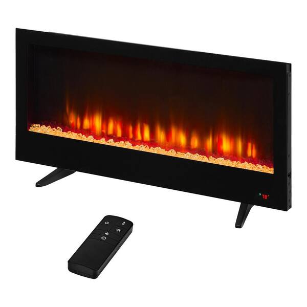 Home Decorators Collection 42 in. Wall Mount Electric Fireplace in Black  SP6778 - The Home Depot