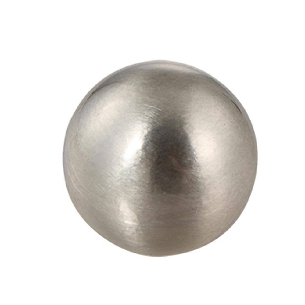 1-Inch Brushed Nickel Steel Sphere Lamp Finials (2-Pack)