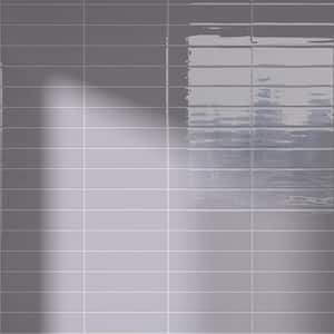 Zarati Light Gray 2.95 in. x 11.81 in. Polished Ceramic Wall Tile (6.03 sq. ft./Case)