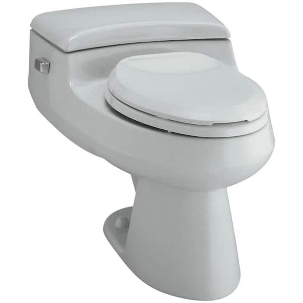 San Raphael Comfort Height 1-Piece 1 GPF Single Flush Elongated Toilet in Ice Grey, Seat Included San Raphael Comfort Height 1-Piece 1 GPF Single Flush Elongated Toilet in Ice Grey, Seat Included