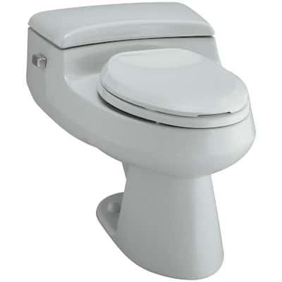 Kohler San Raphael Comfort Height 1 Piece Gpf Single Flush Elongated Toilet In Ice Grey Seat Included K 3597 95 The Home Depot - Grey Elongated Toilet Seat Covers