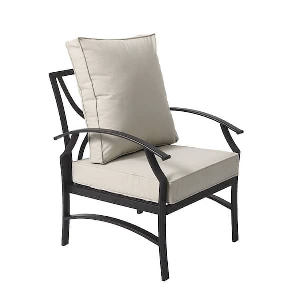 Uixe 3-Piece Metal Outdoor Armchair Patio Conversation Set