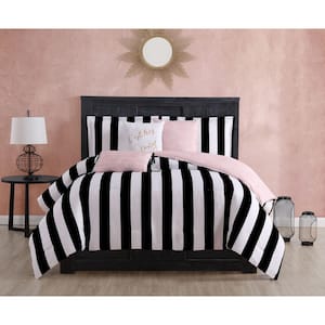 JUICY COUTURE Ombre 6-Piece Gray/Pink Reversible Microfiber Twin Comforter  Set JYZ015237 - The Home Depot