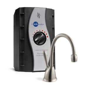 Involve View Series 1-Handle 6.75 in. Instant Hot Water Dispenser Tank with Faucet in Satin Nickel
