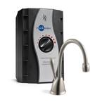 Involve View Series Instant Hot Water Dispenser Tank with 1-Handle 6.75 in. Faucet in Satin Nickel