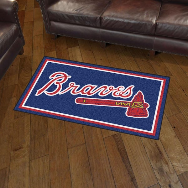 MLB - Atlanta Braves 3 ft. x 5 ft. Ultra Plush Area Rug