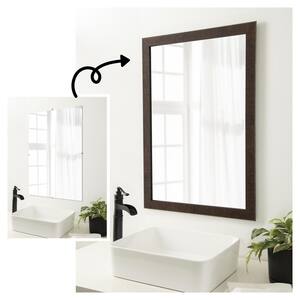 Mirror Makeover Wildwood Brown Narrow 17.25 in. W x 27.25 in. H Bathroom Mirror Frame Border Kit-Fits a 16x26 mirror