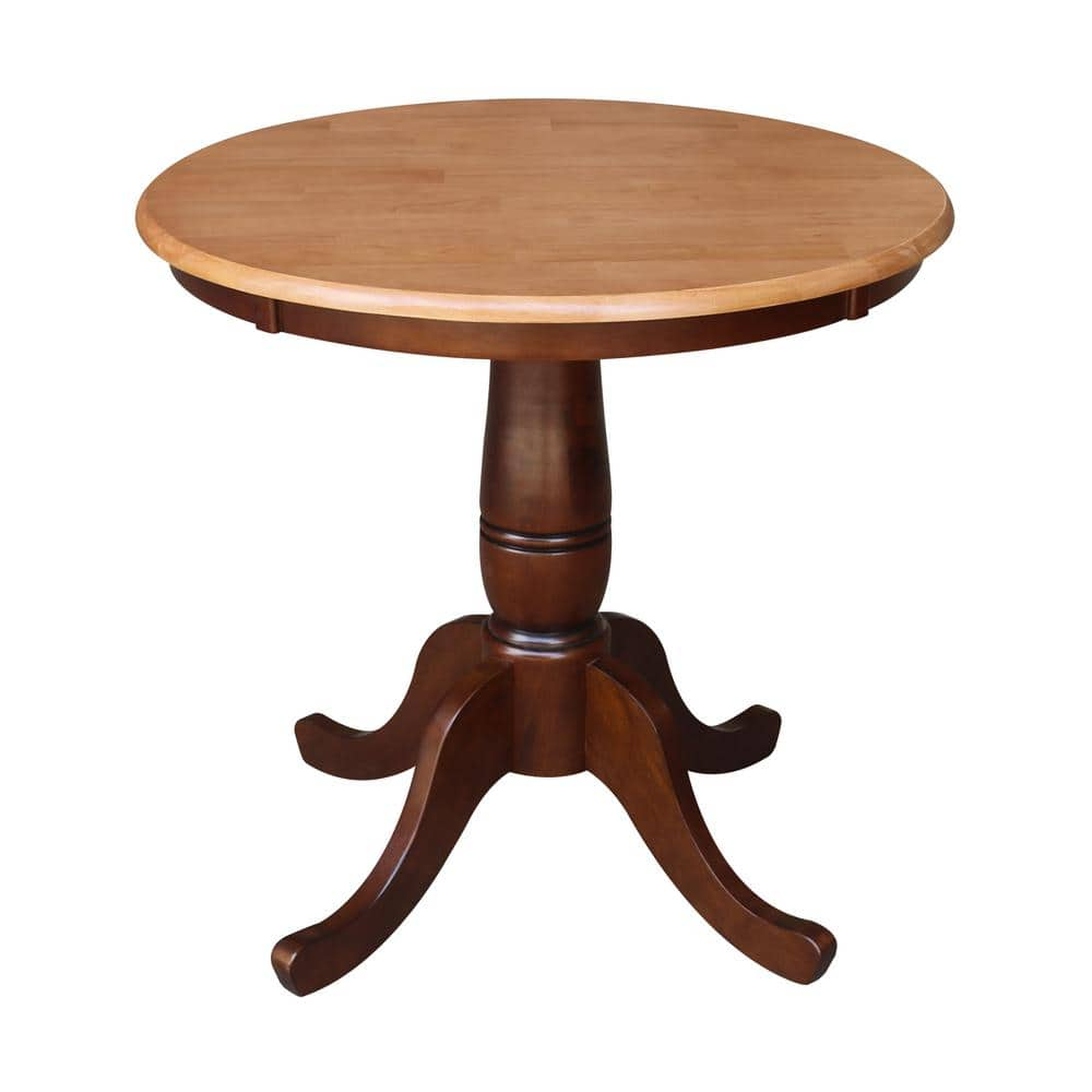 International Concepts Cinnamon and Espresso Solid Wood Dining Table ...