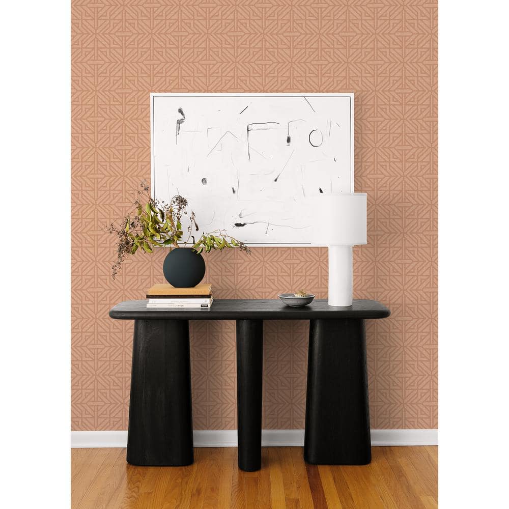 Hesper Rust Geometric Non-Woven Washable Wallpaper
