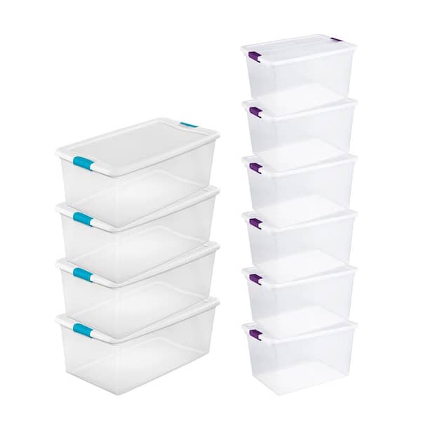 106 qt. Latching Storage Container (4-Pack) Plus 66 qt. Tote (6-Pack)