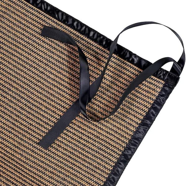 Shatex Shade Cloth Sunblock Mesh 6 ft. x 20 ft. Coffee, Pet Cage Sunblock Shade Panel with Tie-Down Rope for Easy Installation