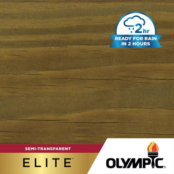Olympic Elite 5 gal. ST-2013 Driftwood Gray Semi-Transparent Exterior Stain and Sealer in One Low VOC
