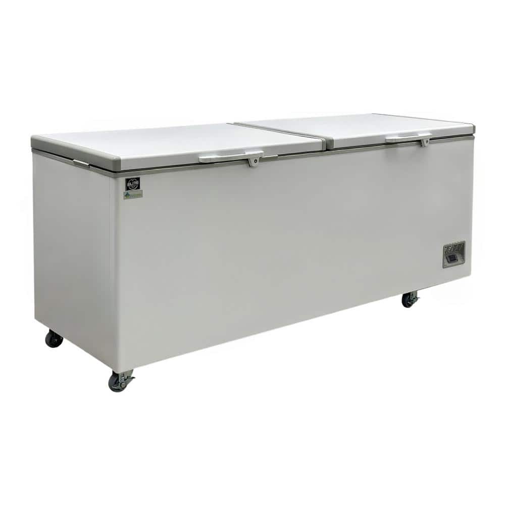 Elite Kitchen Supply 83.5 in. 21.62 cu. ft. Manual Defrost Solid Top Commercial Chest Freezer BD750 in White