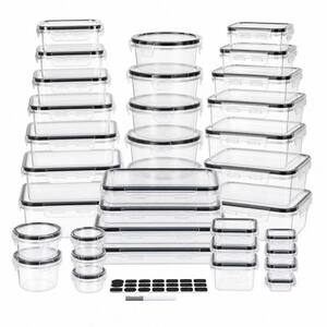 60-Piece Airtight Food Storage Containers with Lids, Leakproof Reusable Plastic Set for Kitchen Storage, Meal Prep