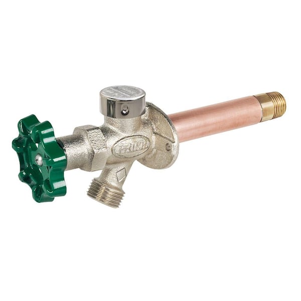 Prier Products 1/2 in. x 8 in. Brass MPT x SWT Heavy Duty Frost Free Anti-Siphon Outdoor Faucet Hydrant