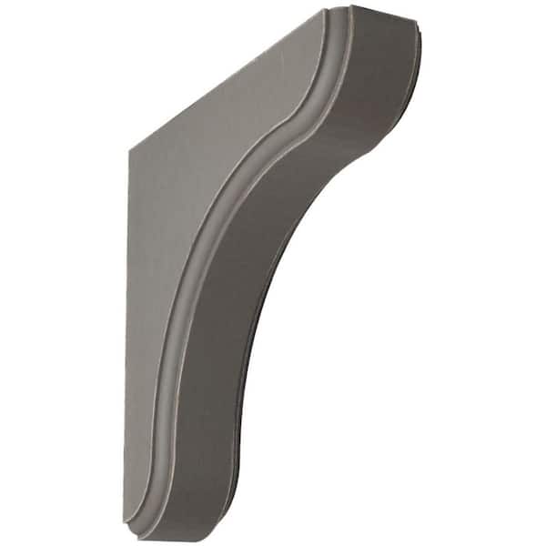 Ekena Millwork 1-3/4 in. x 7-1/2 in. x 7-1/2 in. Reclaimed Grey Eaton Wood Vintage Decor Bracket