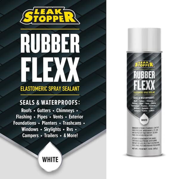 Gardner 15 oz. LEAK STOPPER RUBBER-FLEXX Sealant (White) 0326-GA-6