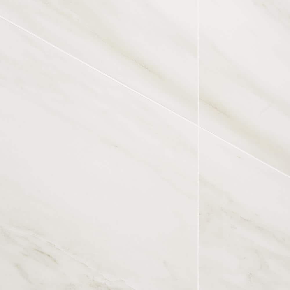 Dolomite Snow Matte White Large Format Porcelain Floor and Wall Tile