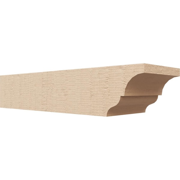 Ekena Millwork 6-in. x 4-in. x 20-in. Asheboro Woodgrain, Primed Tan Timberthane Polyurethane Rafter Tail Brace
