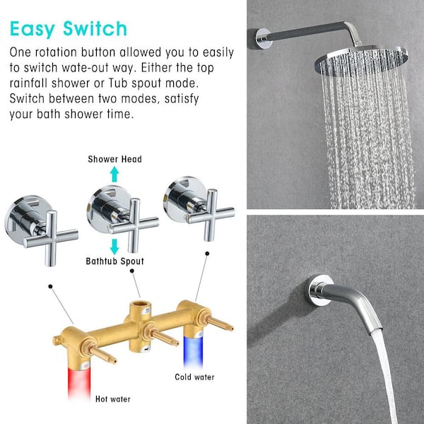 Elba Pressure Balance Single-Handle 1-Spray Tub and Shower Faucet in Chrome (Valve Included) Elba Pressure Balance Single-Handle 1-Spray Tub and Shower Faucet in Chrome (Valve Included)