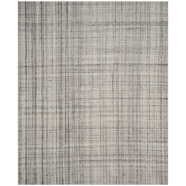 SAFAVIEH Abstract Gray/Black 8 ft. x 10 ft. Area Rug
