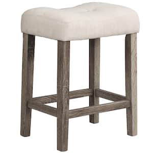 Svend 24 in. H Antique Natural Oak Counter Height Stools (Set of 2)