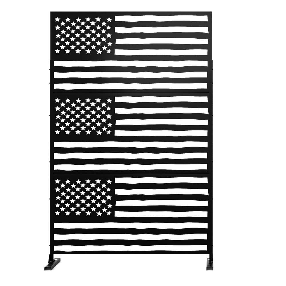 FENCY 76 in. x 47 in. Laser Cut Metal Outdoor Wall Art Privacy Screen A