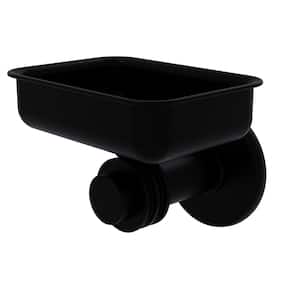 Mercury Collection Wall Mounted Soap Dish with Dotted Accents in Matte Black