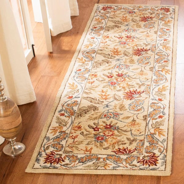 Chelsea Ivory 3 ft. x 14 ft. Border Runner Rug