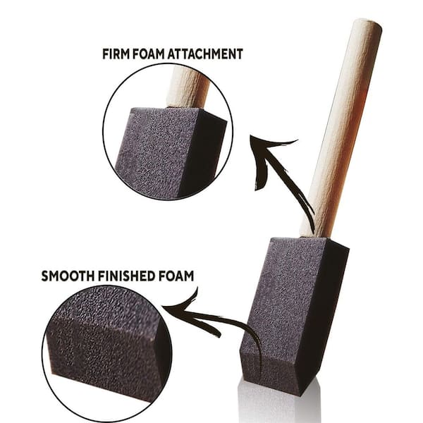 2 in. Flat Paint Brush Set Natural Bristles Paint Brushes (24-Pack)