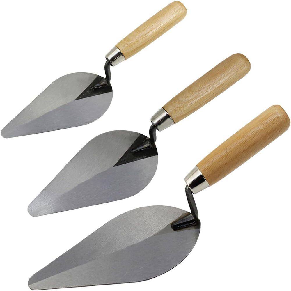 12.3 in. L Brick Trowel Set with Wood Handle 3-Pack for Masonry Brickwork Blockwork Stonework price history on PriceWatchPro