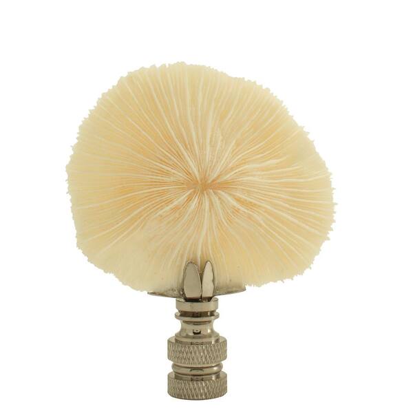 Mario Industries Cream Faux Mushroom Coral Lamp Finial