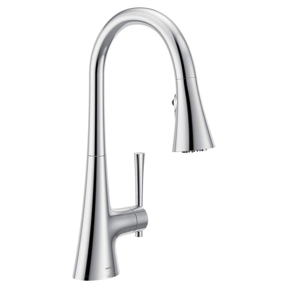 MOEN Kurv Single Handle Pull-Down Sprayer Kitchen Faucet with Optional 3- in -1 Water Filtration in Chrome