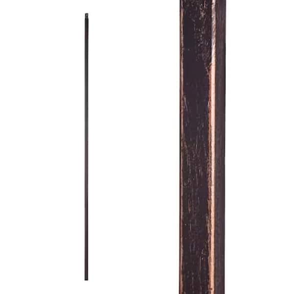 EVERMARK Stair Parts 44 in. x 1/2 in. Oil Rubbed Copper Plain Bar Iron Baluster for Stair Remodel