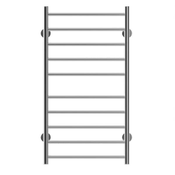 Aoibox Electric Heated Towel Rack for Bathroom, Wall Mounted Towel Warmer, 10 Stainless Steel Bars Drying Rack Silver