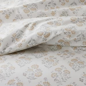 Company Cotton Mariel Bouquet Cotton Percale Fitted Sheet