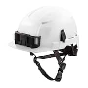 BOLT White Type 2 Class E Front Brim Non-Vented Safety Helmet