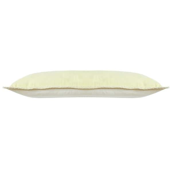 HomeRoots Light Yellow Solid Polyester 14 in. x 36 in. Throw Pillow
