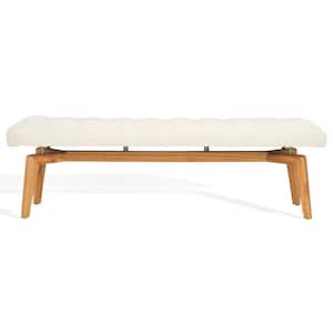 Gallagher Beige/Natural Entryway Bench 59.1 in.