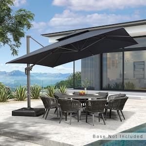 PURPLE LEAF 12 FT Square Patio Umbrella Large Outdoor Aluminum